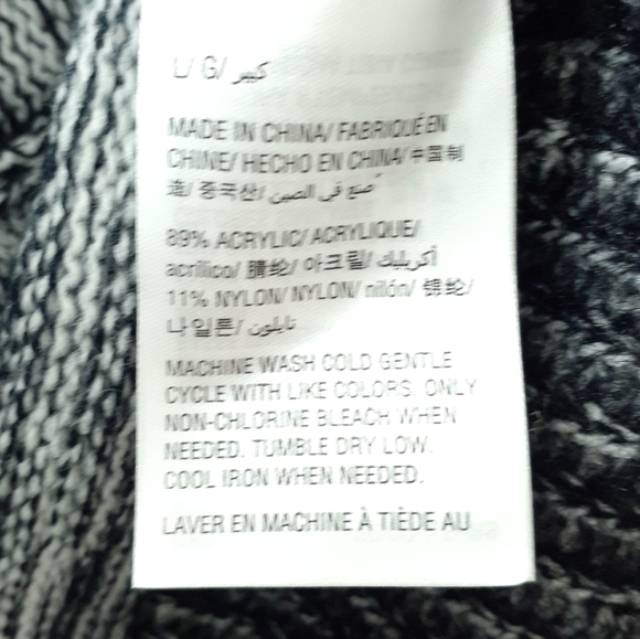Style & Co Sweater Heathered Black White E - Picture 5 of 5